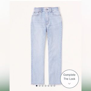 Abercrombie Curve Love High Rise Ankle Straight Jean